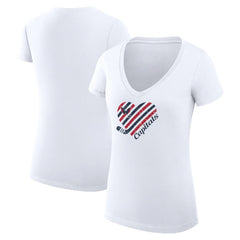 Washington Capitals G-III 4Her by Carl Banks Women's Super-Slim Fit Lightweight Heart V-Neck T-Shirt