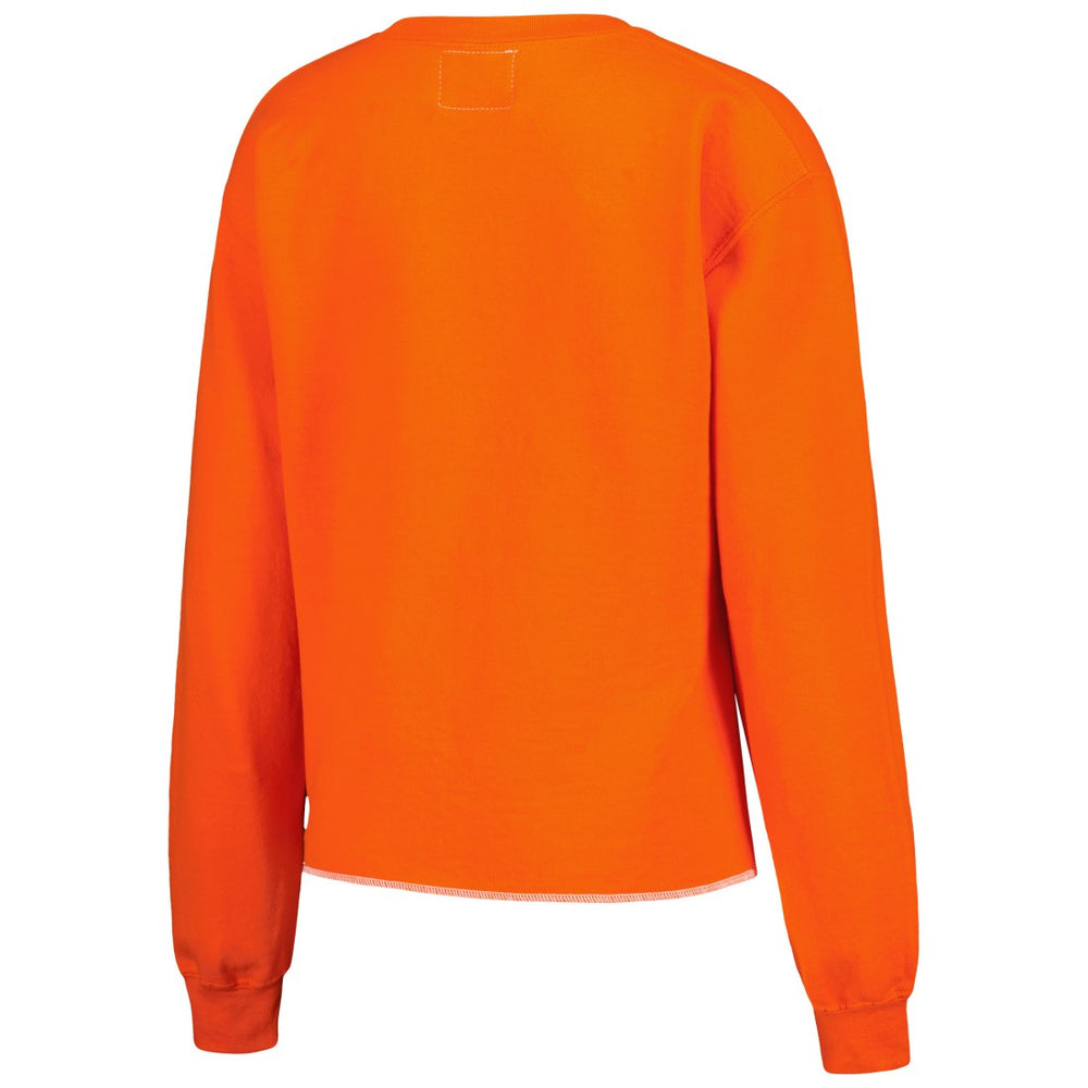 NFL Tampa Bay Buccaneers Refried Apparel Women's Retro Cropped Tri-Blend Pullover Sweatshirt