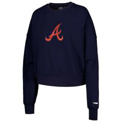 Atlanta Braves Pro Standard Women's Painted Sky Pullover Sweatshirt - Navy