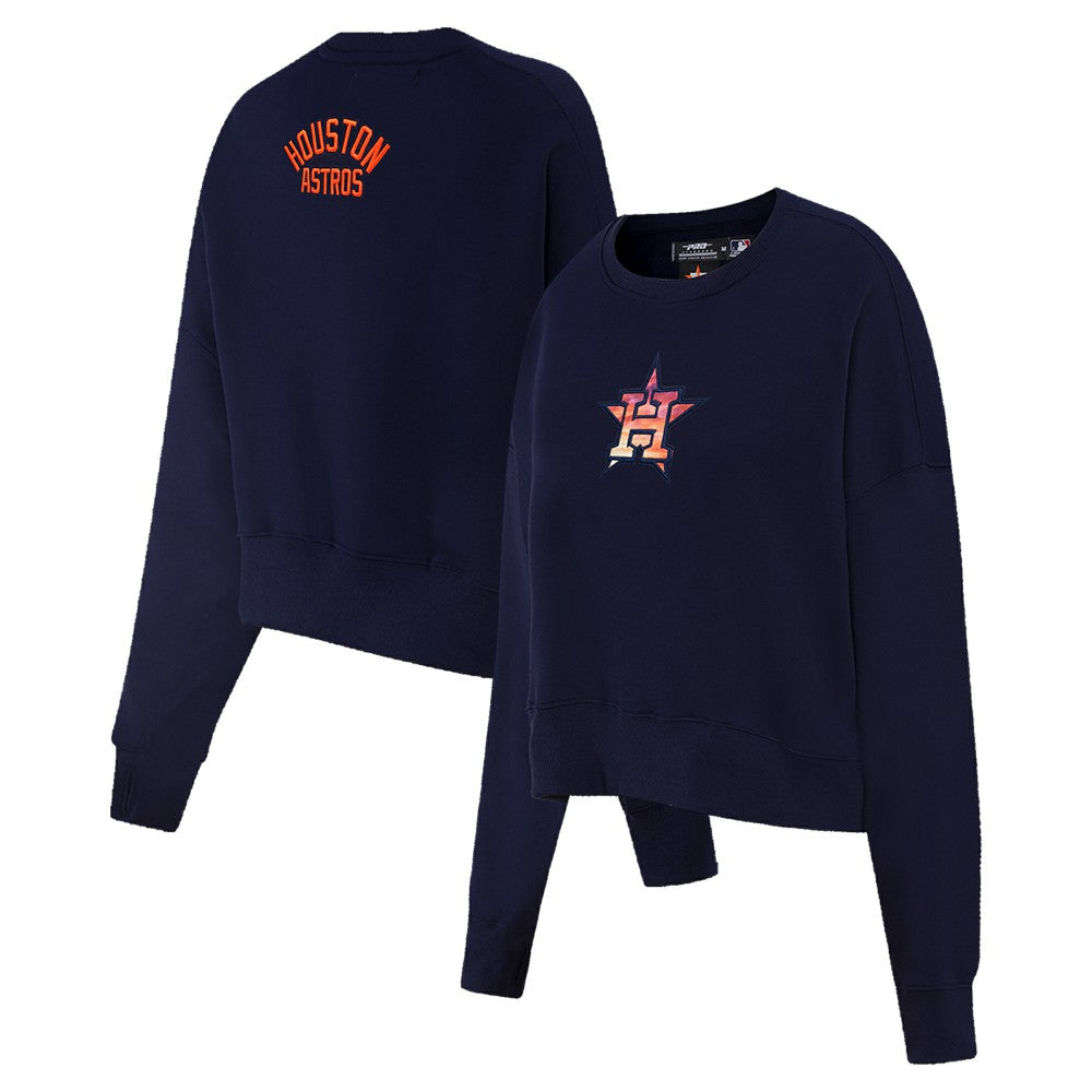 Houston Astros Pro Standard Women's Painted Sky Pullover Sweatshirt - Navy