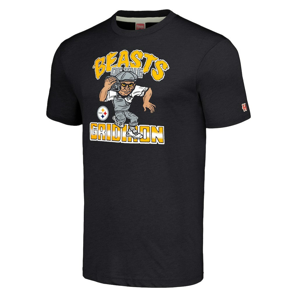 NFL Pittsburgh Steelers Homage Unisex Monsters of the Gridiron Halloween Tri-Blend T-Shirt