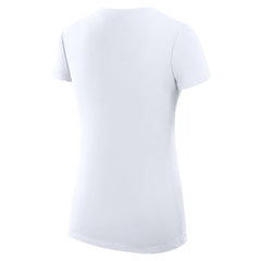 Los Angeles Angels G-III 4Her by Carl Banks Women's Super-Slim Fit Lightweight Filigree Team V-Neck T-Shirt - White
