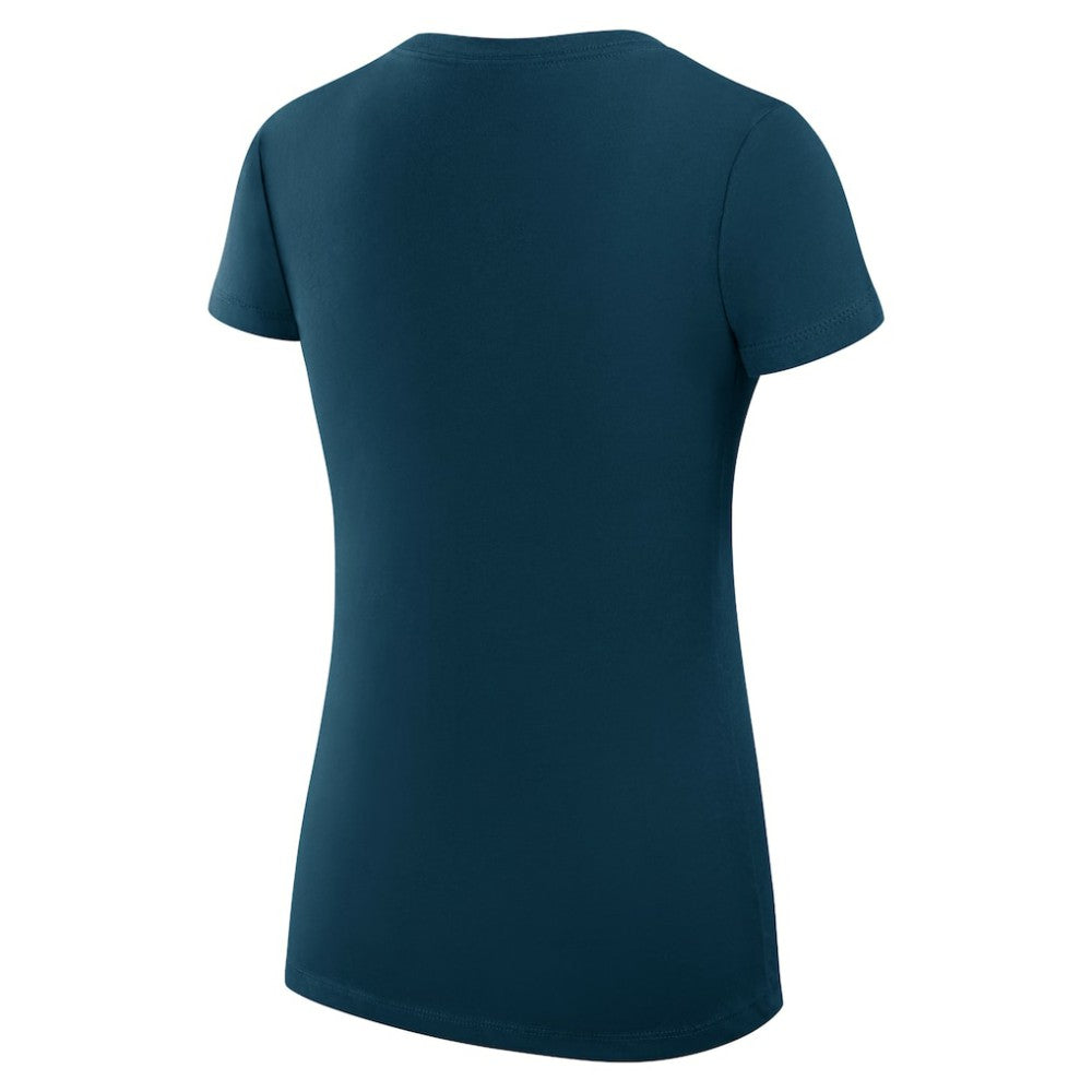 Seattle Mariners G-III 4Her by Carl Banks Women's Super-Slim Fit Lightweight Filigree Team V-Neck T-Shirt - Navy