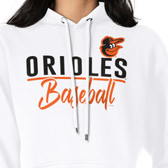 Baltimore Orioles G-III 4Her by Carl Banks Women's Team Fleece Pullover Hoodie - White