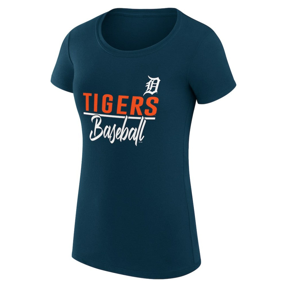 Detroit Tigers G-III 4Her by Carl Banks Women's Super-Slim Fit Lightweight Team Graphic T-Shirt - Navy