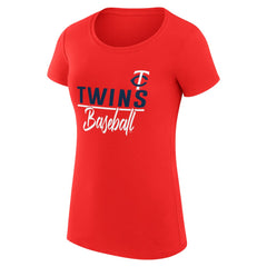 Minnesota Twins G-III 4Her by Carl Banks Women's Super-Slim Fit Lightweight Team Graphic T-Shirt - Red