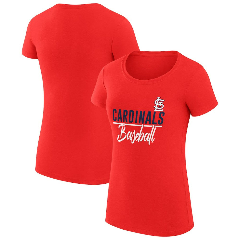 St. Louis Cardinals G-III 4Her by Carl Banks Women's Super-Slim Fit Lightweight Team Graphic T-Shirt - Red
