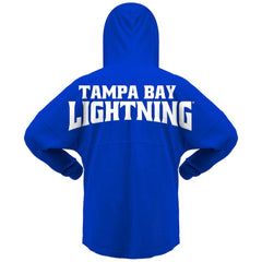 Tampa Bay Lightning Fanatics Women's Jersey Lace-Up V-Neck Long Sleeve Hoodie T-Shirt