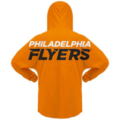 Philadelphia Flyers Fanatics Women's Jersey Lace-Up V-Neck Long Sleeve Hoodie T-Shirt