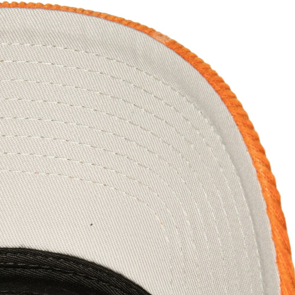 Houston Astros Corduroy Pro Snapback Hat - Navy/Orange | Mitchell & Ness