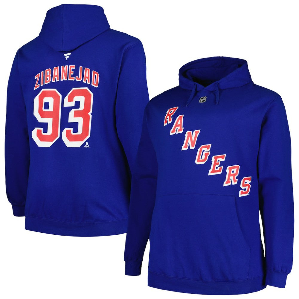Mika Zibanejad New York Rangers Profile Big & Tall Name & Number Pullover Hoodie