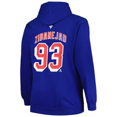 Mika Zibanejad New York Rangers Profile Big & Tall Name & Number Pullover Hoodie