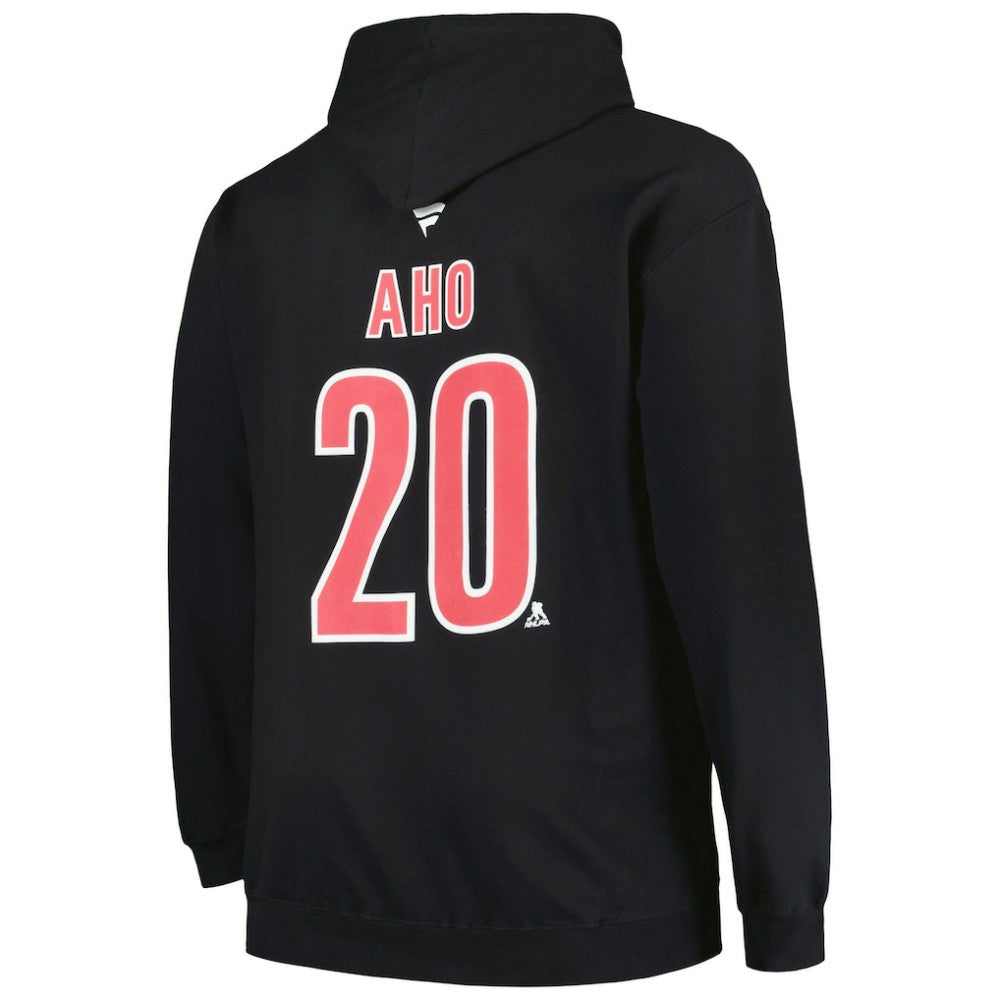Sebastian Aho Carolina Hurricanes Profile Big & Tall Name & Number Pullover Hoodie