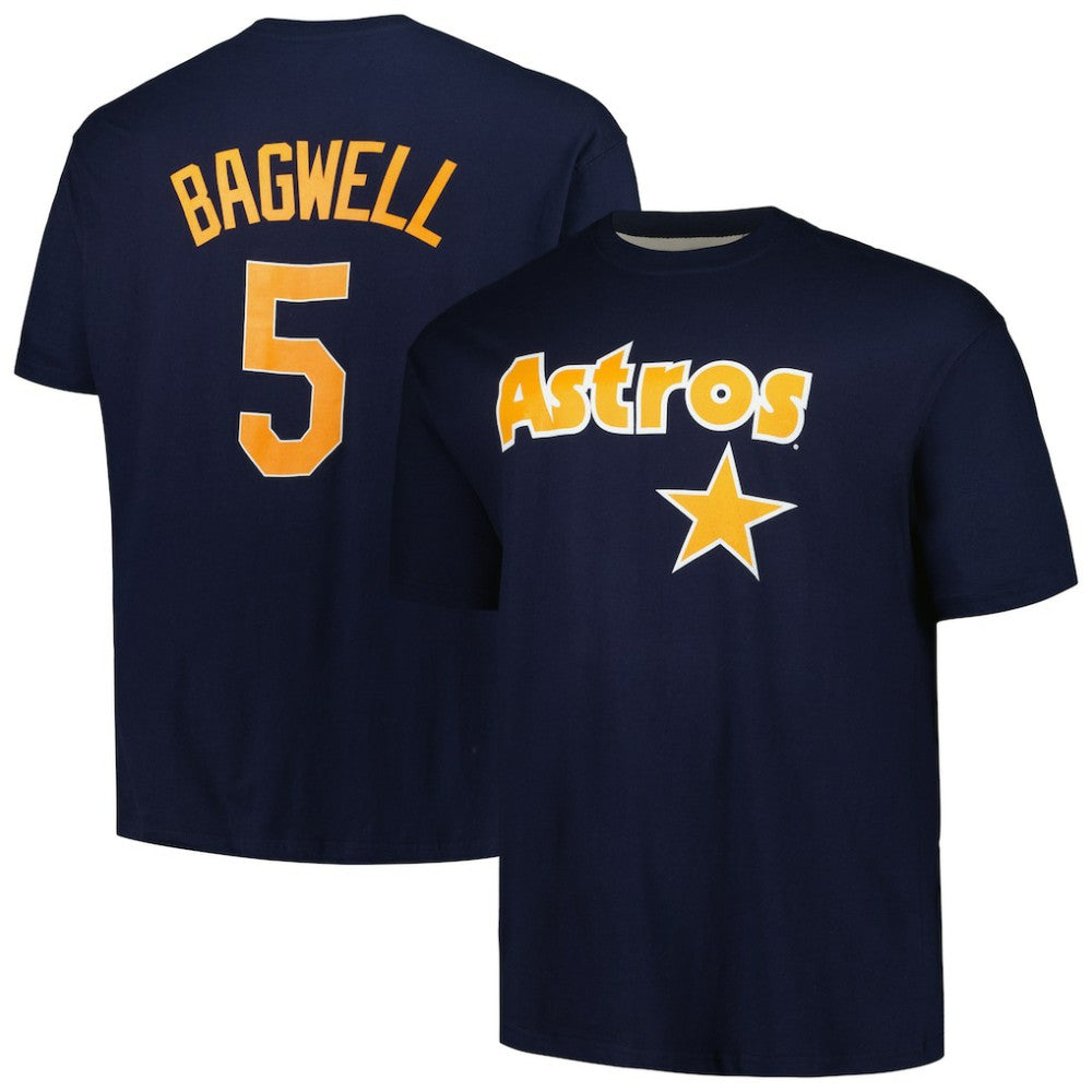 Jeff Bagwell Houston Astros Profile Big & Tall Cooperstown Collection Player Name & Number T-Shirt - Navy