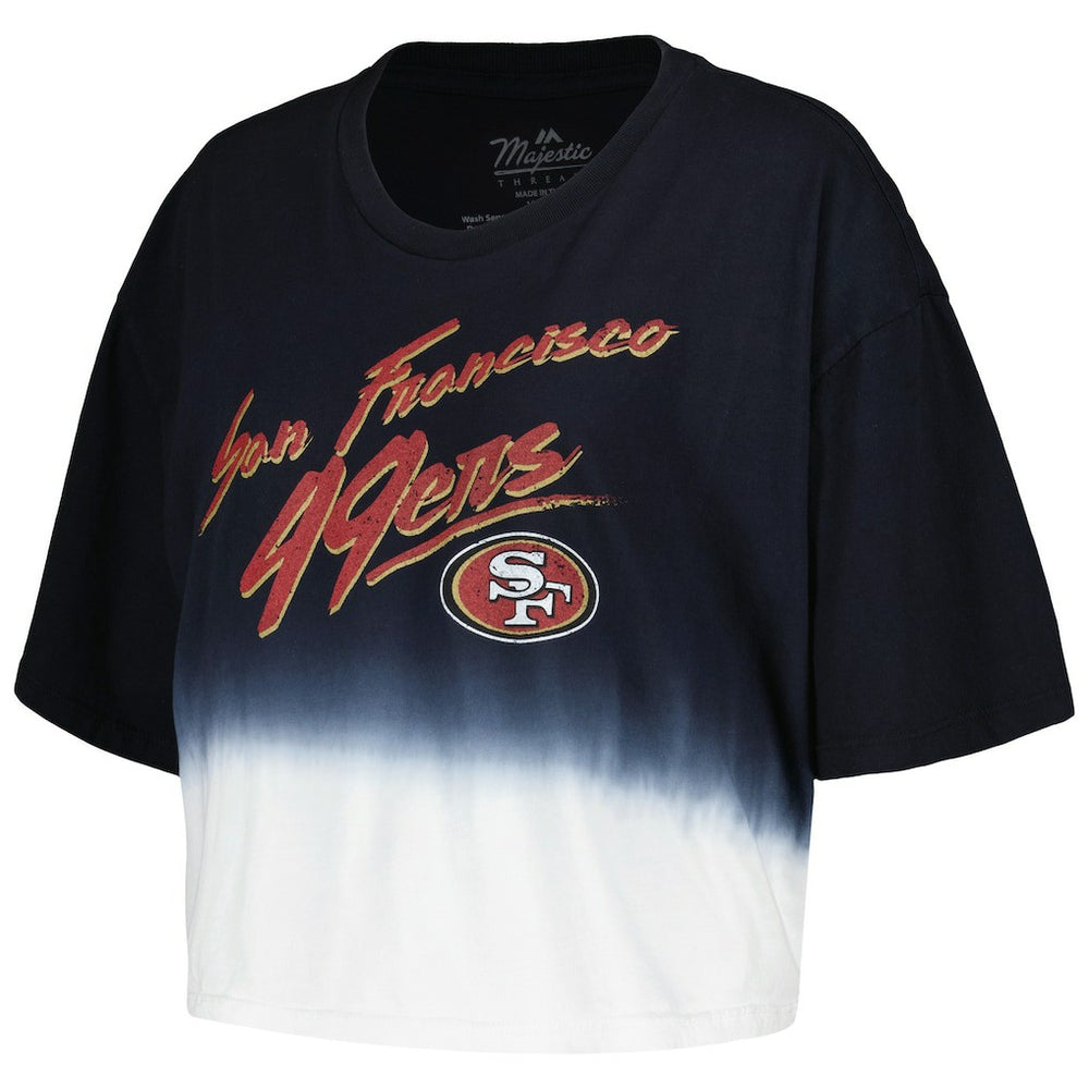 NFL San Francisco 49ers Christian McCaffrey  Majestic Threads Women's Dip-Dye Player Name & Number Crop Top