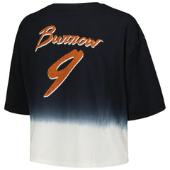 NFL Cincinnati Bengals Joe Burrow  Majestic Threads Women's Dip-Dye Player Name & Number Crop Top