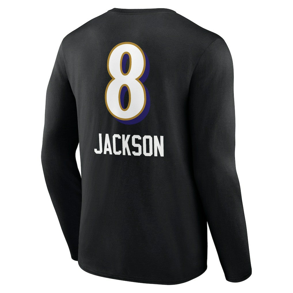 NFL Baltimore Ravens Lamar Jackson  Team Wordmark Long Sleeve T-Shirt