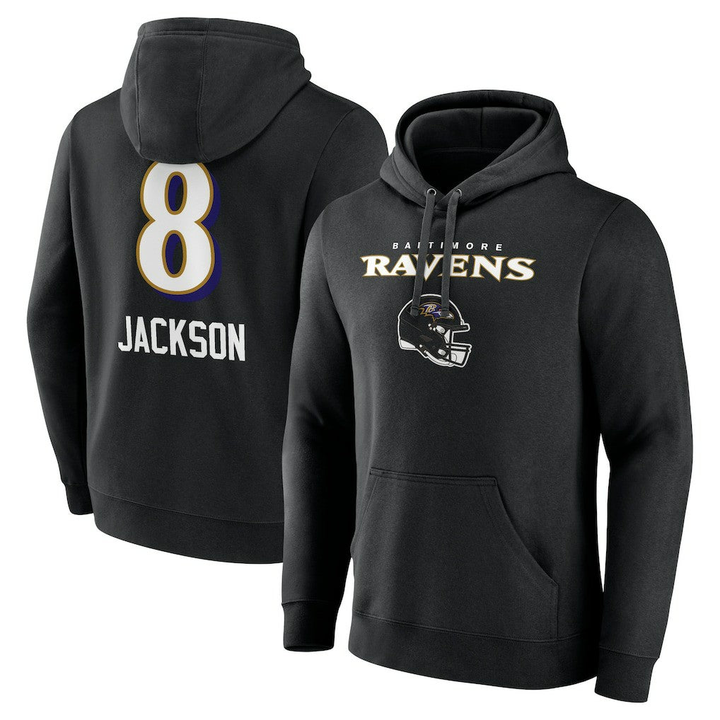 NFL Baltimore Ravens Lamar Jackson  Team Wordmark Pullover Hoodie
