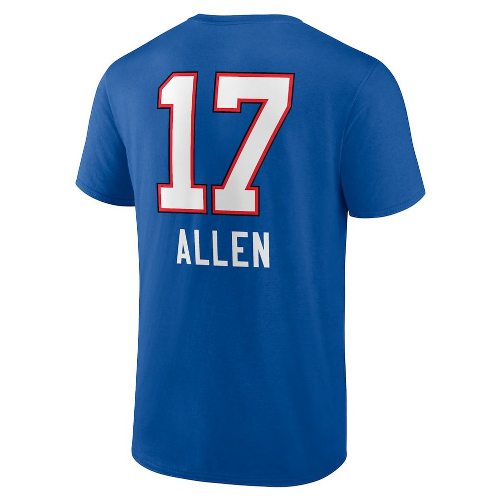 NFL Buffalo Bills Josh Allen  Team Wordmark Name & Number T-Shirt