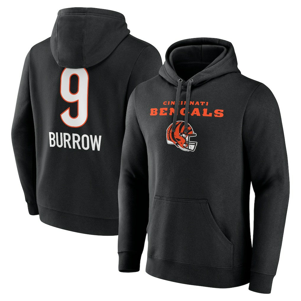 NFL Cincinnati Bengals Joe Burrow  Team Wordmark Pullover Hoodie