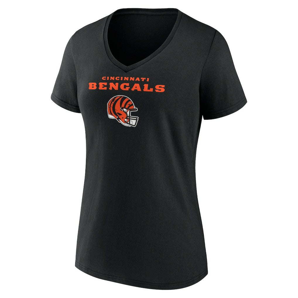 NFL Cincinnati Bengals Joe Burrow  Women's Team Wordmark Name & Number V-Neck T-Shirt
