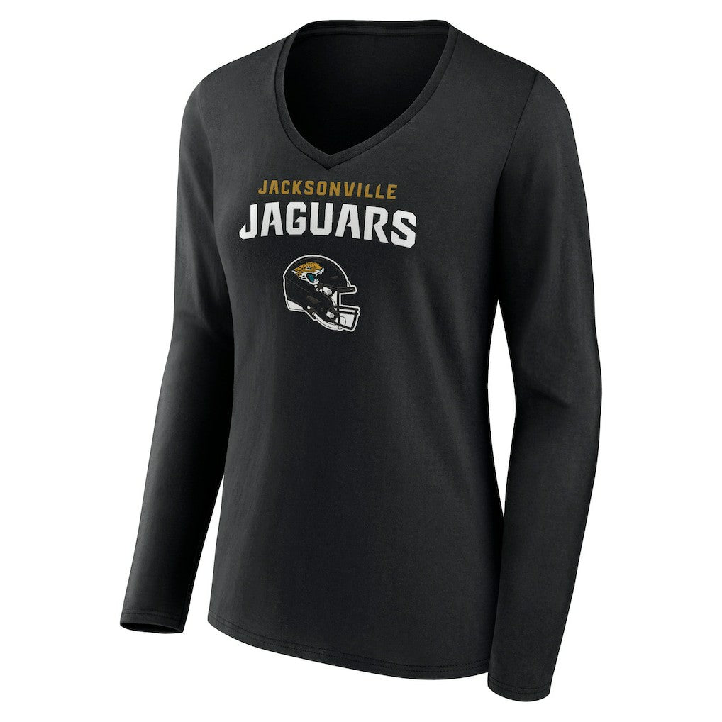 NFL Jacksonville Jaguars Trevor Lawrence  Women's Team Wordmark Long Sleeve V-Neck T-Shirt