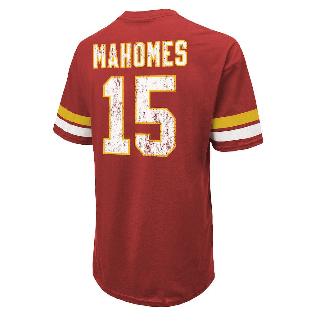 NFL Kansas City Chiefs Patrick Mahomes  Majestic Threads Name & Number Oversize Fit T-Shirt