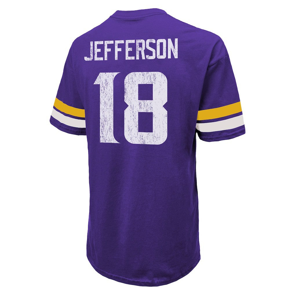 NFL Minnesota Vikings Justin Jefferson  Majestic Threads Name & Number Oversized Fit T-Shirt