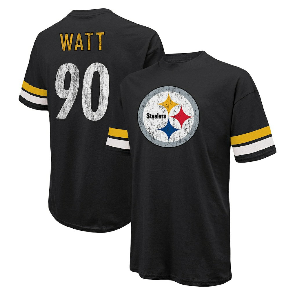 NFL Pittsburgh Steelers T.J. Watt  Majestic Threads Name & Number Oversize Fit T-Shirt