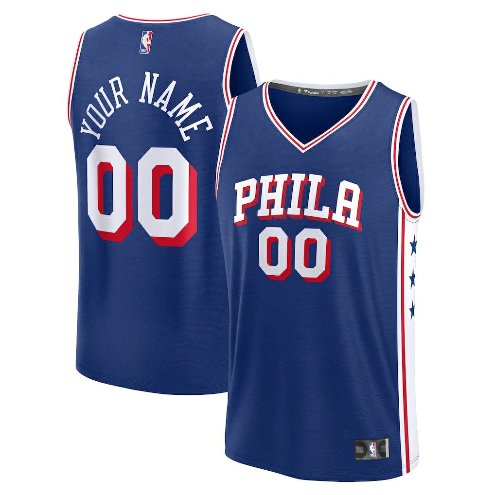 Philadelphia 76ers Fast Break Custom Jersey - Icon Edition - Blue | Fanatics on sale