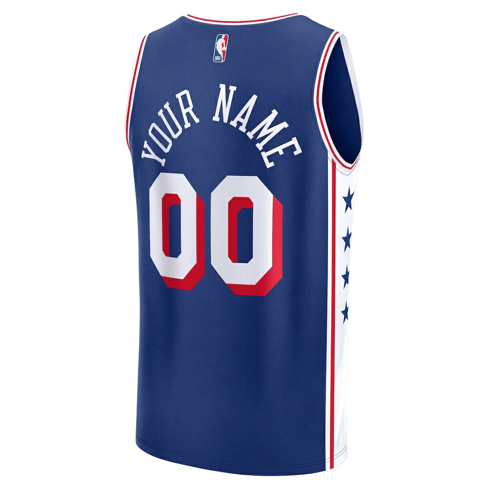 Philadelphia 76ers Fast Break Custom Jersey - Icon Edition - Blue | Fanatics on sale