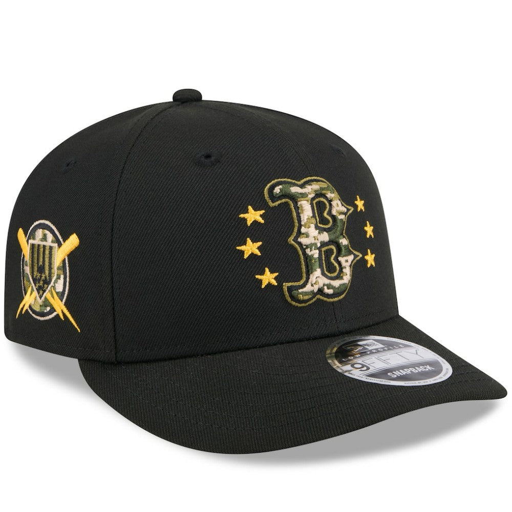 Boston Red Sox 2024 Armed Forces Day Low Profile 9FIFTY Snapback Hat - Black | New Era