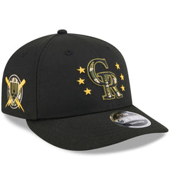 Colorado Rockies 2024 Armed Forces Day Low Profile 9FIFTY Snapback Hat - Black | New Era