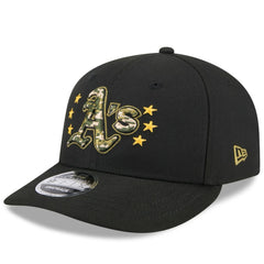 Athletics 2024 Armed Forces Day Low Profile 9FIFTY Snapback Hat - Black | New Era