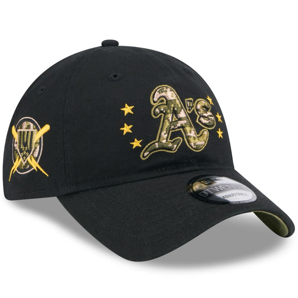 Athletics 2024 Armed Forces Day 9TWENTY Adjustable Hat - Black | New Era