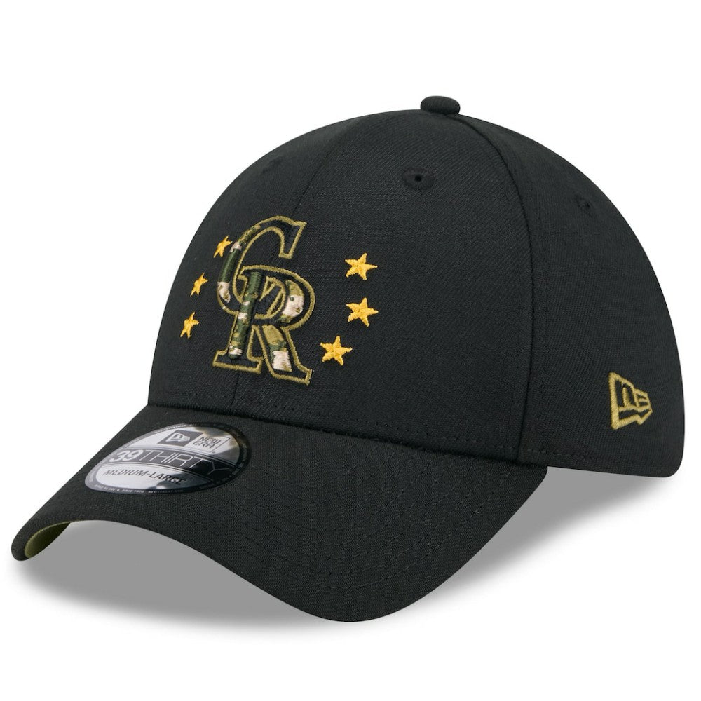 Colorado Rockies 2024 Armed Forces Day 39THIRTY Flex Hat - Black | New Era