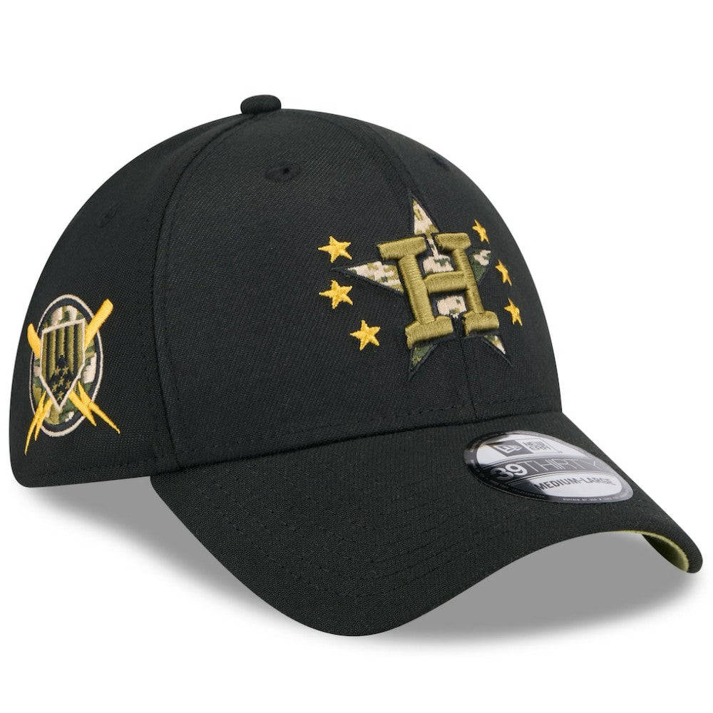 Houston Astros 2024 Armed Forces Day 39THIRTY Flex Hat - Black | New Era