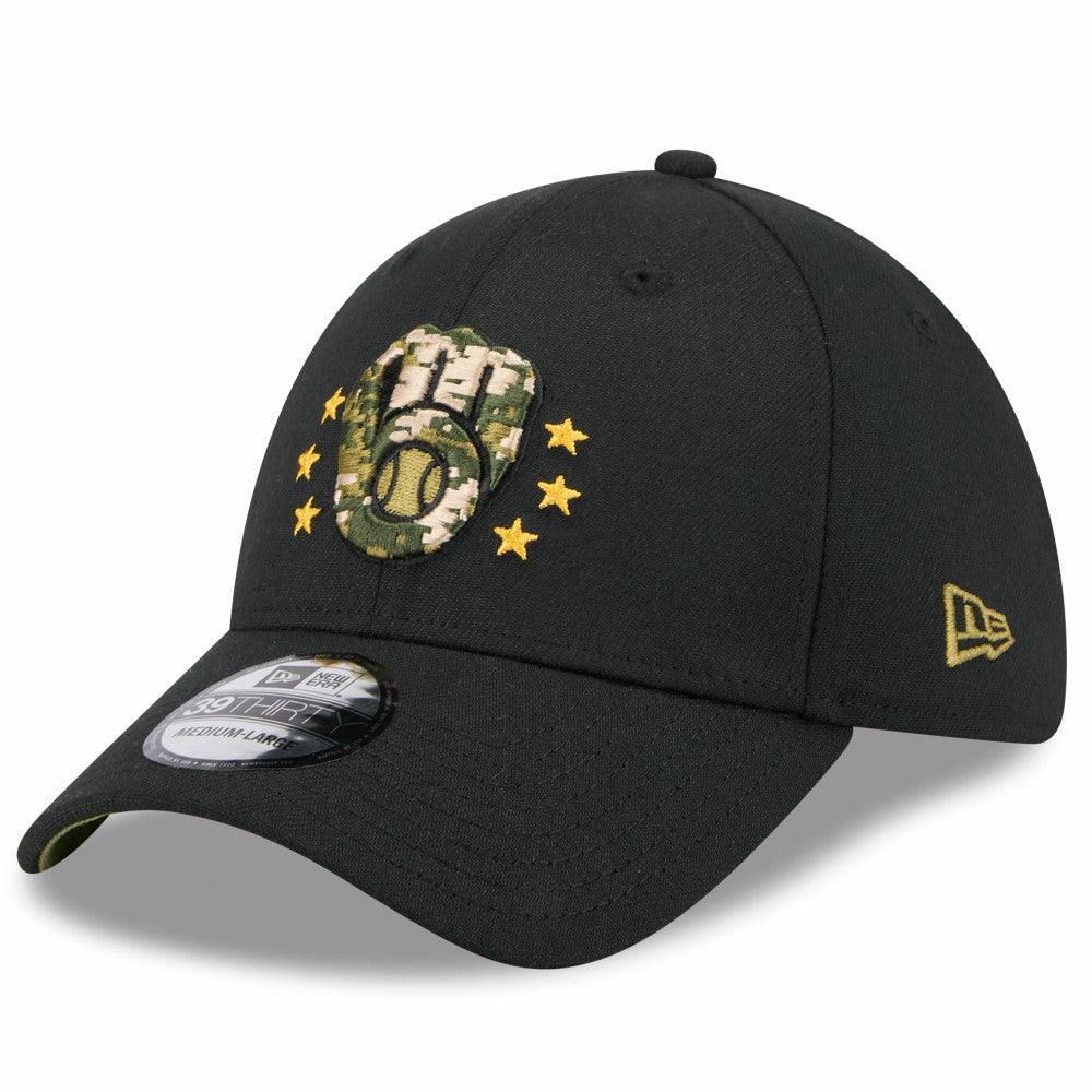Milwaukee Brewers 2024 Armed Forces Day 39THIRTY Flex Hat - Black | New Era
