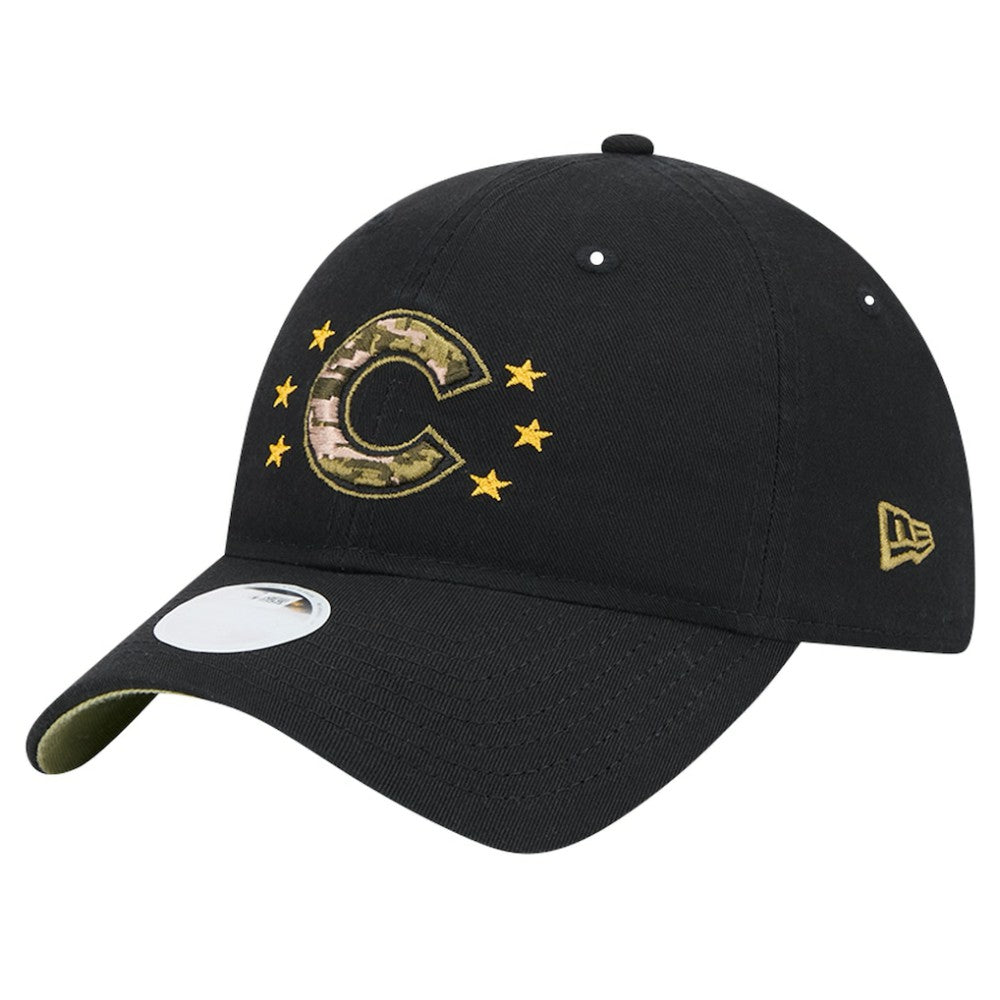 Chicago Cubs Women's 2024 Armed Forces Day 9TWENTY Adjustable Hat - Black | New Era