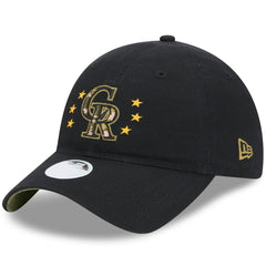 Colorado Rockies Women's 2024 Armed Forces Day 9TWENTY Adjustable Hat - Black | New Era
