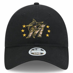 Miami Marlins Women's 2024 Armed Forces Day 9TWENTY Adjustable Hat - Black | New Era