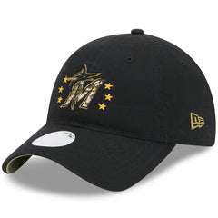 Miami Marlins Women's 2024 Armed Forces Day 9TWENTY Adjustable Hat - Black | New Era