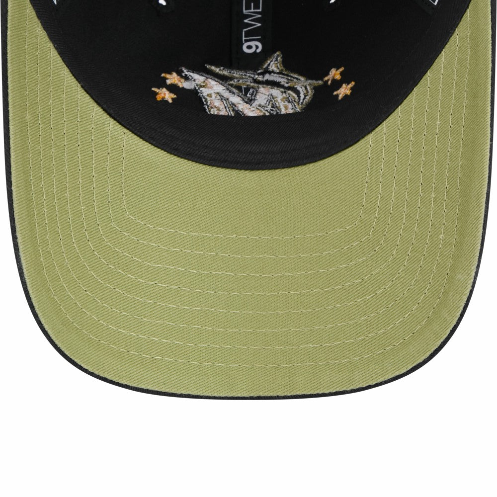 Miami Marlins Women's 2024 Armed Forces Day 9TWENTY Adjustable Hat - Black | New Era