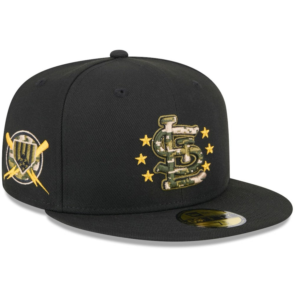 St. Louis Cardinals 2024 Armed Forces Day On-Field 59FIFTY Fitted Hat - Black | New Era