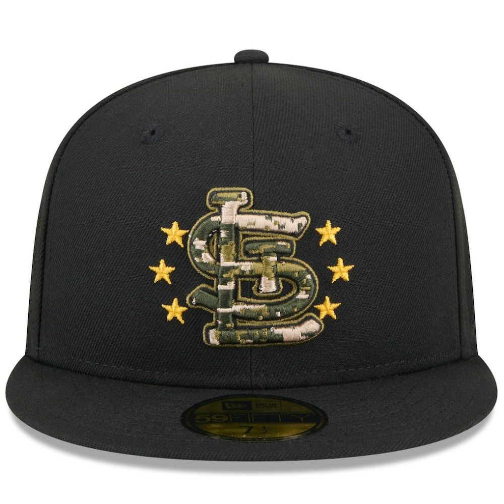 St. Louis Cardinals 2024 Armed Forces Day On-Field 59FIFTY Fitted Hat - Black | New Era