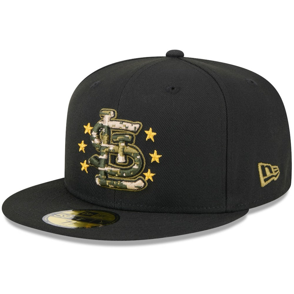 St. Louis Cardinals 2024 Armed Forces Day On-Field 59FIFTY Fitted Hat - Black | New Era