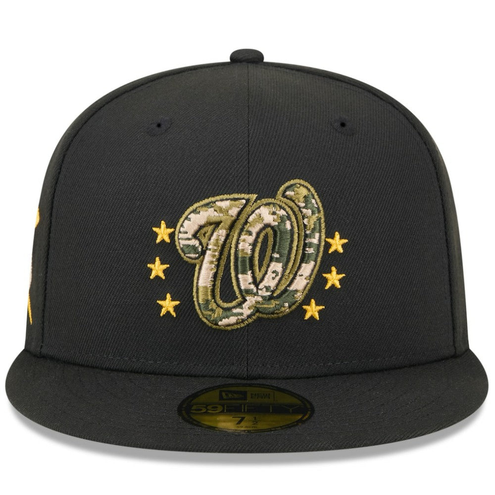 Washington Nationals 2024 Armed Forces Day On-Field 59FIFTY Fitted Hat - Black | New Era