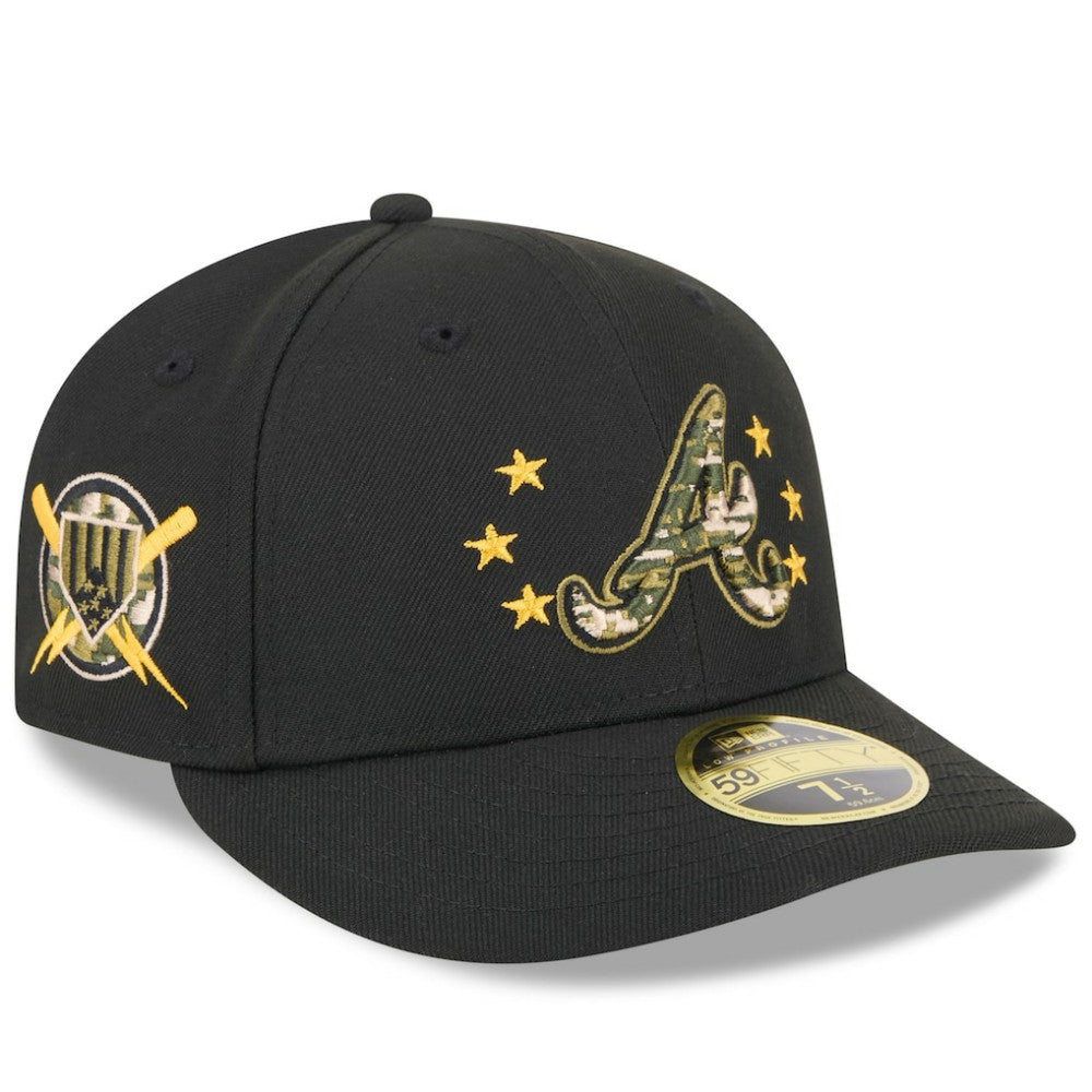 Atlanta Braves 2024 Armed Forces Day Low Profile 59FIFTY Fitted Hat - Black | New Era