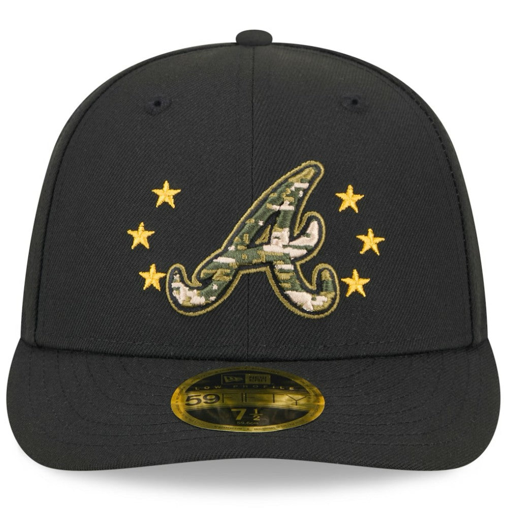 Atlanta Braves 2024 Armed Forces Day Low Profile 59FIFTY Fitted Hat - Black | New Era