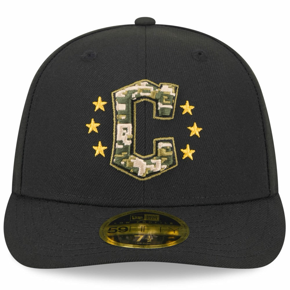 Cleveland Guardians 2024 Armed Forces Day Low Profile 59FIFTY Fitted Hat - Black | New Era